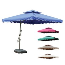 특대형 사각 폴딩파라솔 야외 카페 정원 홀딩파라솔, 사각폴딩파라솔_그린