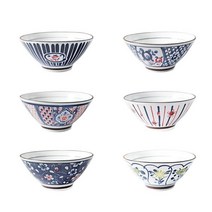 일본식 밥그릇 도자기 식기 6개 1세트 선물 일본식밥그릇세트 세트 그릇, A