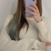 지니홀딩스 1+1 연예인 붙임머리 포인트 헤어피스 브릿지피스 컬러헤어피스 똑딱이 부분가발, 그린2개