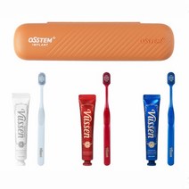 오스템 여행 휴대용 양치키트(뷰센 치약 40g 1개 + 뷰센 더블와이드 칫솔 1개), 시린이치약S+레드칫솔