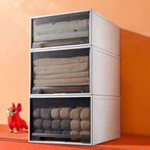 리빙박스 수납정리함 플라스틱 슬라이딩 서랍 투명 다용도 수납함 옷장정리 장농 옷정리, 4523 -1개, 1개