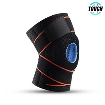 터치온리 2단 압박형 엑스 무릎보호대 등산 런닝 운동보호대, 오렌지