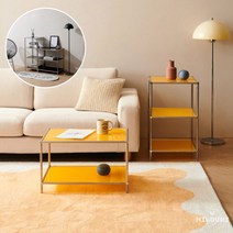 milovhi 인테리어 미드센츄리 선반 모듈선반 400 거실 수납장 2단 3단 4단 철제 선반, 400 3단low, 옐로우, 1개