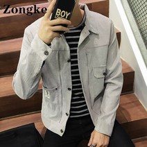 연예인 미군 탑건 항공점퍼 Zongke Casual Streetwear Mens 코듀로이 자켓 의류 일본 폭격기 하라주쿠 코트