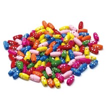 타원 꽃 나무비즈 60g 미술재료 구슬공예 비즈공예 구슬/비즈재료/만들기비즈/구슬공예/우드볼/만들기/DIY/비즈만들기/우드비즈/나무팔찌, 단일 출판사