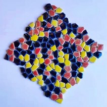 불규칙 모자이크타일 조각 믹스 크리스털 만들기용 재료250g 세라믹 DIY 모자이크 공예 취미 예술 벽 장식 돌 만들기 c g, 삼