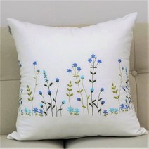 동광 스토리 Cotton 100% 16수 워싱광목 푸른 산유화 자수 쿠션커버