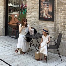 [마이단골] 프릴맥시캉캉원피스 여아맘커플 여름원피스 아동 여성 편안한 롱원피스