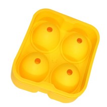 아이스메이커 제빙기 휴대용 캠핑 카페 다용도 가정용 업소용 급속 얼음 작은얼음 아이스 큐브 볼 메이커 몰드 라운드 바 액세서리 랜덤 컬러 주방 도구 1 개, [04] yellow