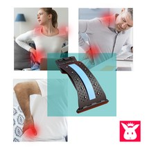 토토헬스리빙 척추기립금 도수 견인치료 허리통증완화운동 지압자석 10개, 그린-4단조절