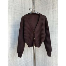 골지 가디건 봄 가을 겨울 숏립 니트