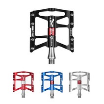 4베어링 CNC 알루미늄 와이드 투톤 평페달 로드 MTB 자전거 좌우구분 라이딩 사이클링, 03 : 레드