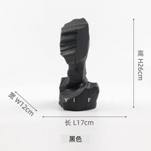 모델 룸 현대적인 조각 장식 호텔 클럽 책장 장식 미술 장식, 검은 흉상 조각 장식품