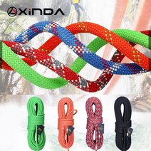 XINDA 10-100M 캠핑 암벽 등반 로프 9mm 정적 로프 21kN 높이 등반 장비에서 작업하기 위한 고강도 안전 로프, 레드-90미터