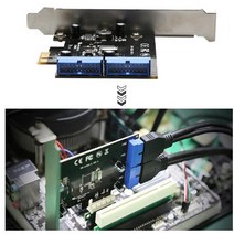 어댑터 컴퓨터 호환 부품 Super Speed pcie to 2 Port 19Pin USB 3.0 라이저 카드 PCI-e Dual 내부 20Pin PCI Express Conver