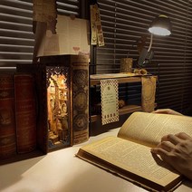 북엔드 미니어처 책꽂이 diy 미니어쳐 북앤드 booknook 책장 삽입 책 구석 북 엔드 조립 3D Booknook 책장, 한개옵션0