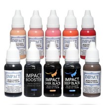 임팩트색소 반영구 색소 수지색소 반영구머신색소 아이라인 아이브로우 립 헤어라인 SMP 두피 15ml, 오리엔탈레드
