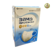 크리넥스 데일리 입체형 황사마스크 대형 KF80 지퍼백, 20개입, 13개, 흰색