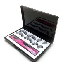 착붙 자석속눈썹 뷰러 세트 셀프 연장 속눈썹8PCS/Set 3D False Eyelashes Double Magnetic Lashes Pure Ha, [01] pink