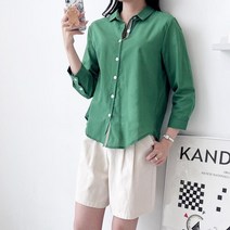 린넨 8부 셔츠블라우스 블라우스맛집 블라우스예쁜곳