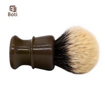 면도브러쉬 Boti 브러시 면도 순수 갈색 수지 손잡이 SHD, 27mm