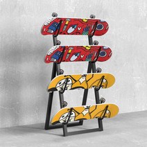 스케이트 보드 서핑 행거 홀더 보관랙 디피용 롱보드, 블랙 플로어 스탠딩(25x25x119CM) 7레이어
