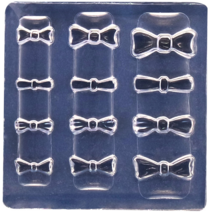 네일아트재료 레진아트 몰드 네일 리본 파츠, 커브리본, 1개