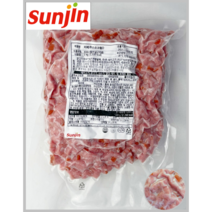 [SUNJIN] 국산돼지고기 35% 닭고기 47% 선진 바베큐스모크햄D다이스 1kg 2-10EA(냉동)(각종토핑)_치즈왕자, 5팩
