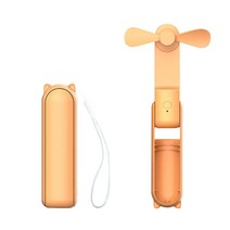 다렌 USB 접이형 핑거캣 미니 손선풍기 휴대용 미니선풍기, 48H지속사용가능, 옐로우