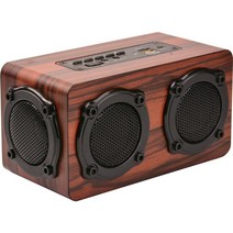 자작스피커 우드 나무 인테리어 fm 라디오 노래방 고품질 듀얼 스테레오와 휴대용 레트로 무선 블루투스 4.2 스피커, 활기 없는