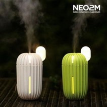 샤인빈 무드등 선인장 가습기 USB 미니가습기, 화이트