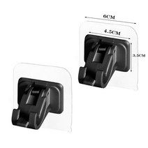 커튼봉브라켓 2 개/대 강한 커튼 막대 브래킷 홀더 후크 자기 접착 옷 레일 화장실 홈 욕실 액세서리, [07] Holders Hooks 6x6cm