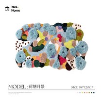 침실 어린이 방 카펫 불규칙한 이끼 침대 옆 담요 소녀 휴대품 보관소 화장대 변형 바닥 매트 방음 두꺼운