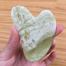 두피괄사 천연 비취 스톤 구아슈 스크레이퍼 구아샤 마사지 도구 바디 경락 스크래핑 페이스 리프팅 슬리밍 스킨 디톡스 뷰티 케어, 01 heart