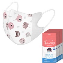 엘랜드 어린이집 베이비 신생 돌아기 영유아동 새부리 일회용 곰무늬 3D입체형 초소형마스크, 1.곰돌이(화이트) 3D입체 마스크, 소형, 50매