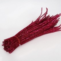 반짝이 셔닐 줄기 파이프 클리너 플러시 유선 스틱 교육용 DIY 공예 용품 장난감 공예 100 개, Fuchsia