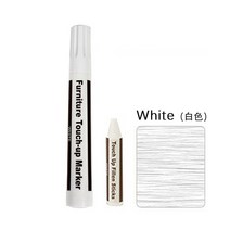 합성 데크 목재 합판 원목 방부목목재 가구 수리 펜 터치 업 마커 및 필러 스틱 스크래치 복원 키트 패, [02] White Marker Crayon