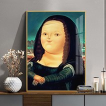 인테리어 모나리자의 미소 그림 재미 현관 캐릭터 벽걸이 호텔 의 지방 버전 액자, A