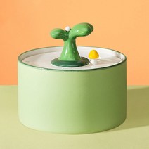 Neirny 고양이 반려동물 새싹 세라믹 도자기 정수기 급수기 음수대 음수기 분수대 1500ml, 그린 1500ml