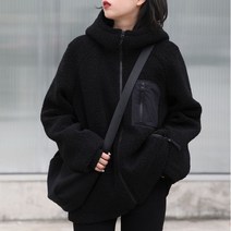 티티웍스 5599 여자 뽀글이 후리스 플리스 후드 집업