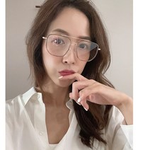 포텐 투브릿지 사각 빅사이즈 대두안경 솔텍스 남자 여자 뿔테 큰 보잉 안경테 투명 블랙