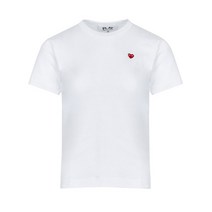 [꼼데가르송] 플레이 스몰 와펜 여성 반팔 티셔츠 P1T303 WHITE