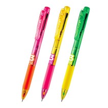 모나미/플립3 형광 3색볼펜 다색볼펜, 핑크오렌지