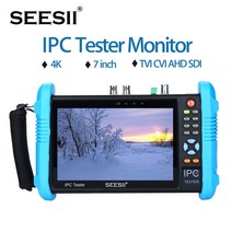 CCTV 테스터 SEESII IPC-9800ADHSPLUS 7 quotIPS 터치 스크린 H.265 IP 카메라 4K 1080P AHD SDI CVBS 아날로그 비디오 테스트 hd