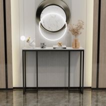 예쁜 대리석 슬림 콘솔 테이블 장식장 거실 현관 복도 1000 화이트