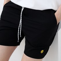 남자 4부 반바지 남녀공용 시원한 여름용 운동 트레이닝 스마일 츄리닝 숏 하프 팬츠