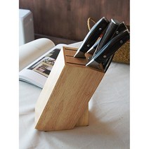 주방정리 트튼한 무게감 우드 칼꽂이 칼걸이 이쁜 칼블럭 정리함 인테리어 수납 위생 칼보관함