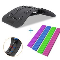 가정용 허리 견인기 교정기 척추 세트 허리디스크 스트레칭 기구 목 척추 고정 자세교정 벨트 허리통증완화 경추 요추 재활 디스크 탈출 추간판 조절 가능한 백 들것 마사지 백, 스폰지 패키지