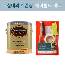 [던에드워드][친환경페인트] 에버쉴드 계란광 1L 4L 18L 냄새없는 실내외용 무독성페인트 베란다 가구 외벽 셀프페인트 배송메모 색상 입력(예시:DEW340), 배송메세지에 색상 입력, 계란광 18L, 6인치 문 가구 도구세트, 1개