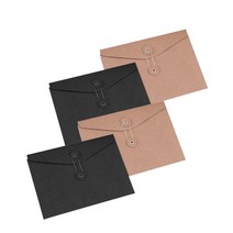 클래식 봉투 A4 단추 편지봉투 스티커 수납 각대 사무실 종이 박스, A4가로검1P